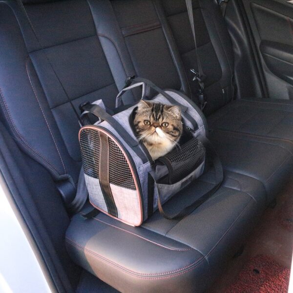 Multi-functional Folding Pet Puppy Dog Cat Car Seat Basket Pet Travel Carrier Bag - Image 3
