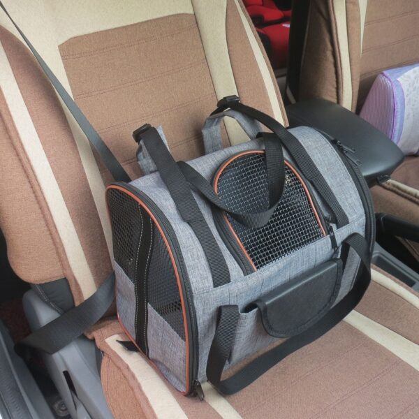 Multi-functional Folding Pet Puppy Dog Cat Car Seat Basket Pet Travel Carrier Bag - Image 7