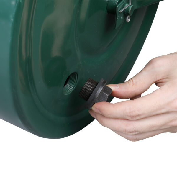 24 Inch Green Iron Lawn Roller Cylindrical Garden - Image 6