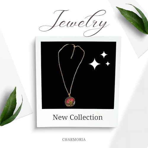 Flower Resin Necklace for Women – Gold Plated Stainless Steel Chain - Image 5