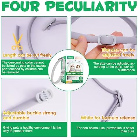 4 x Cat Pesticide Collars - Flea & Tick Repellent - Waterproof - Image 8