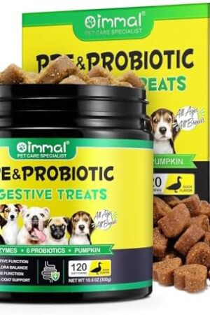 Probiotics for Dogs, Probiotics for Dogs Digestive Enzymesl Health, Skin Itching, Allergies, Diarrhoea, Yeast Balance,
